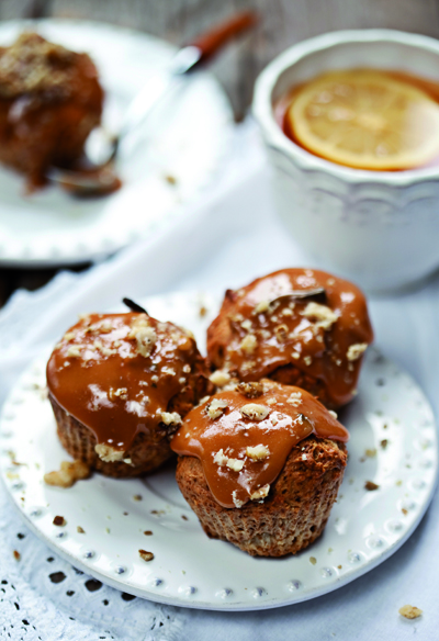 Muffins με λιωμένη αλατισμένη καραμέλα από το Canderel Green