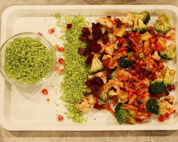 Σαλάτα ενέργειας με γλυκόξινο dressing