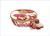 Οικογενειακό παγωτό σορμπέ φράουλα και σαντιγί Aloma Nestle 
